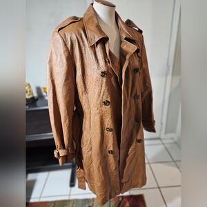 Terry Lewis Classic Luxuries Tan Leather Trench